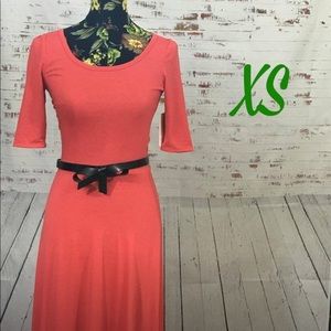 LuLaRoe XS coral Ana dress